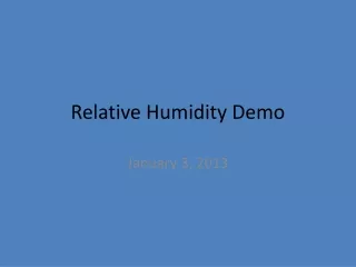 Relative Humidity Demo