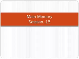 Main Memory Session -15