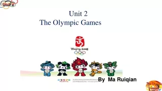 Unit 2    The Olympic Games
