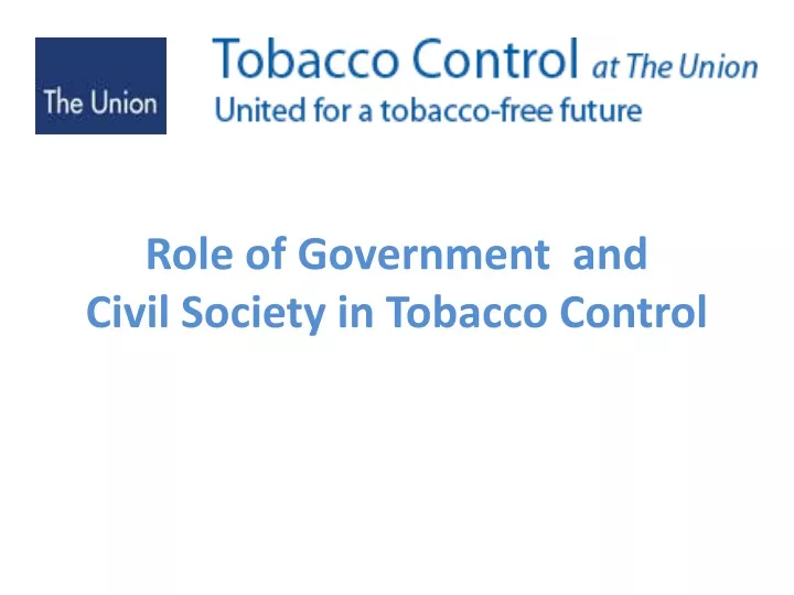 role of government and civil society in tobacco control