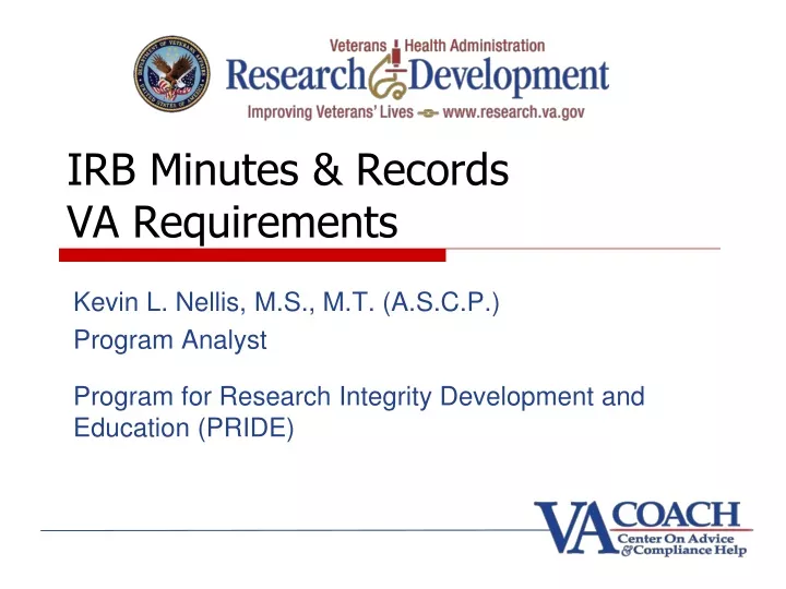 irb minutes records va requirements