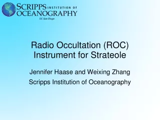 Radio Occultation (ROC) Instrument for Strateole
