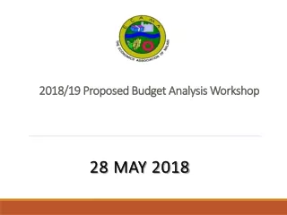 2018/19 Proposed  Budget Analysis Workshop