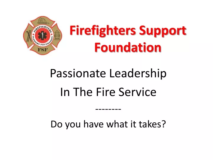 firefighters support foundation