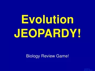 Evolution JEOPARDY!
