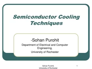 Semiconductor Cooling Techniques