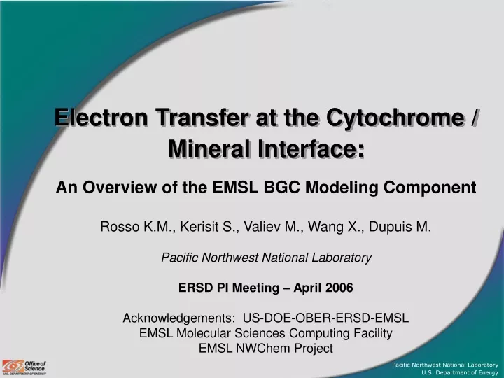 electron transfer at the cytochrome mineral