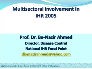 Multisectoral involvement in  IHR 2005