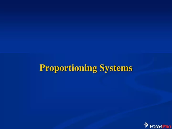 proportioning systems