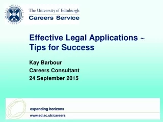 Effective Legal Applications ~  Tips for Success
