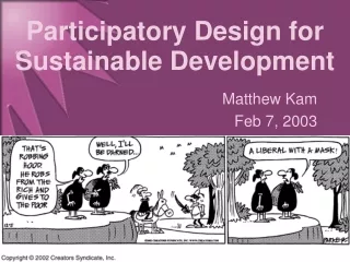 Participatory Design for Sustainable Development