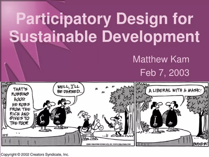 participatory design for sustainable development