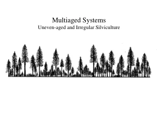 Multiaged Systems Uneven-aged and Irregular Silviculture