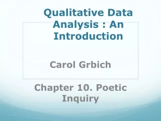 Qualitative Data Analysis : An Introduction