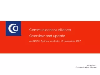 James Duck  Communications Alliance