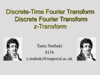 discrete time fourier transform discrete fourier transform z transform