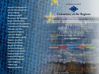 Why  a Committee of the Regions ?