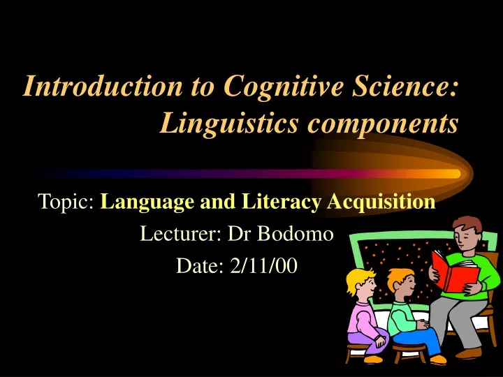 introduction to cognitive science linguistics components