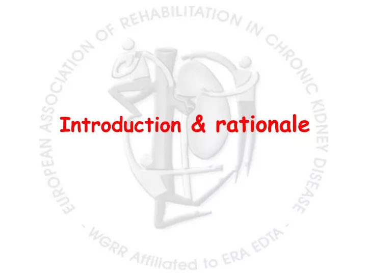 introduction rationale
