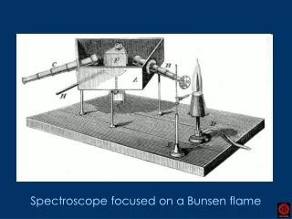 Spectroscope focused on a Bunsen flame