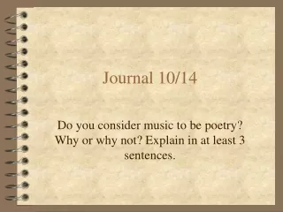 Journal 10/14