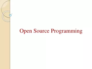 Open Source Programming