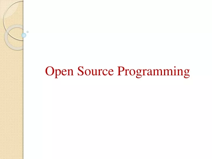 open source programming