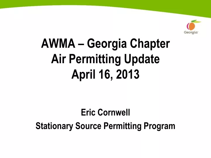 awma georgia chapter air permitting update april 16 2013