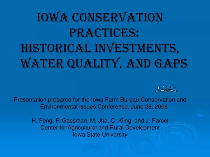 iowa conservation practices historical