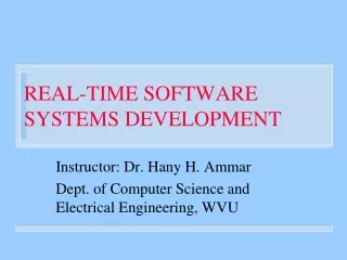 REAL-TIME SOFTWARE SYSTEMS DEVELOPMENT