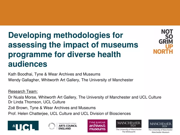 developing methodologies for assessing the impact of museums programme for diverse health audiences