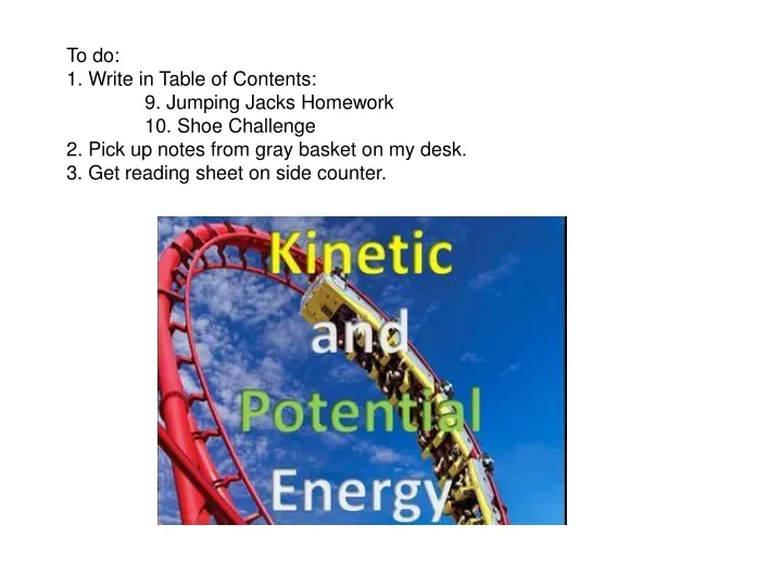 to do 1 write in table of contents 9 jumping