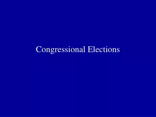 Congressional Elections