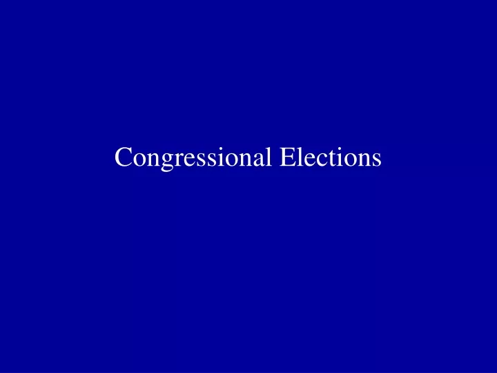 congressional elections