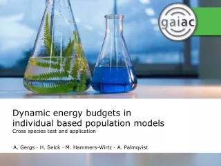 Dynamic energy budgets in  individual based population models Cross species test and application
