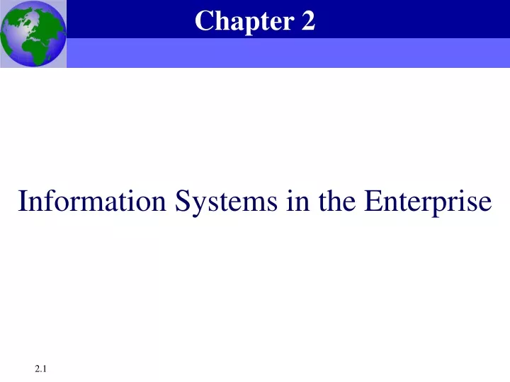 information systems in the enterprise