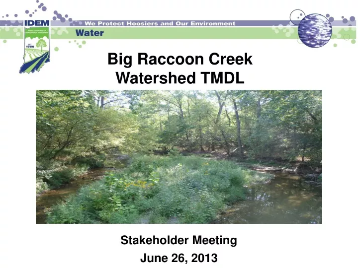 big raccoon creek watershed tmdl