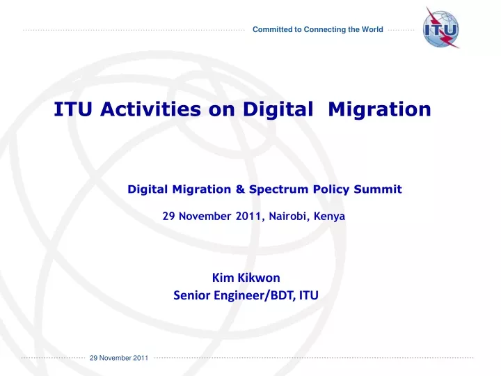 itu activities on digital migration