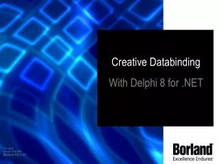 Creative Databinding With Delphi 8 for .NET