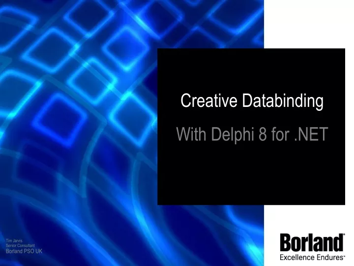 creative databinding with delphi 8 for net