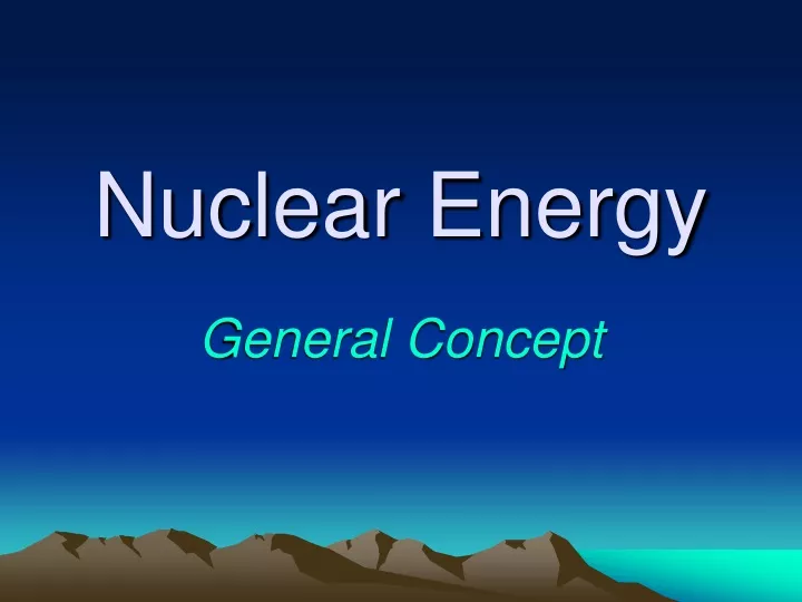 nuclear energy