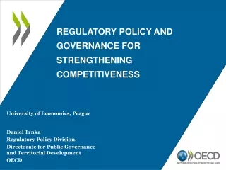 REGULATORY POLICY AND GOVERNANCE FOR STRENGTHENING COMPETITIVENESS