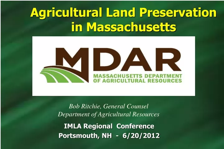 agricultural land preservation in massachusetts