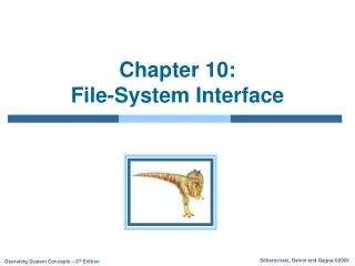 Chapter 10:   File-System Interface