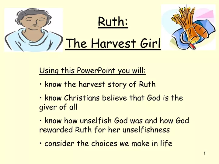 ruth the harvest girl