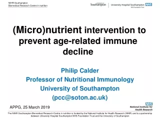 (Micro)nutrient  intervention to prevent age-related immune decline