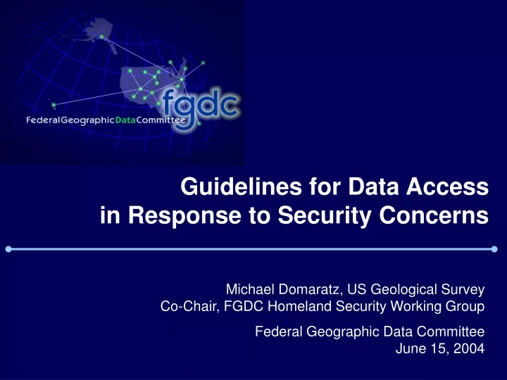 guidelines for data access in response