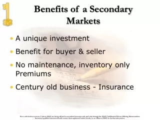 Benefits of a Secondary Markets