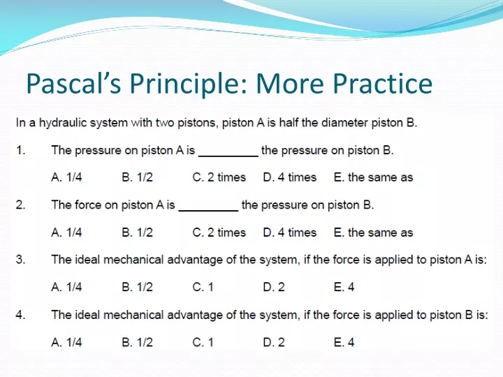 pascal s principle more practice