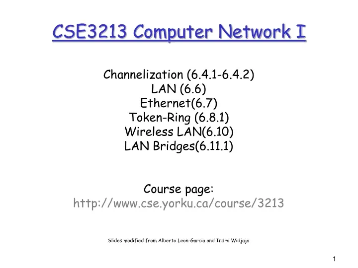 cse3213 computer network i
